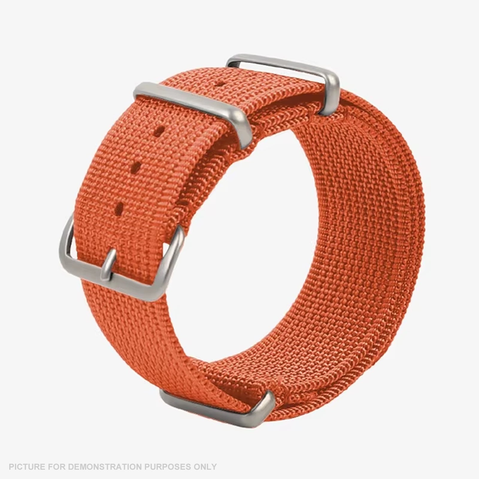REMZEIM Ribbed Nylon NATO Style Watch Strap - ORANGE